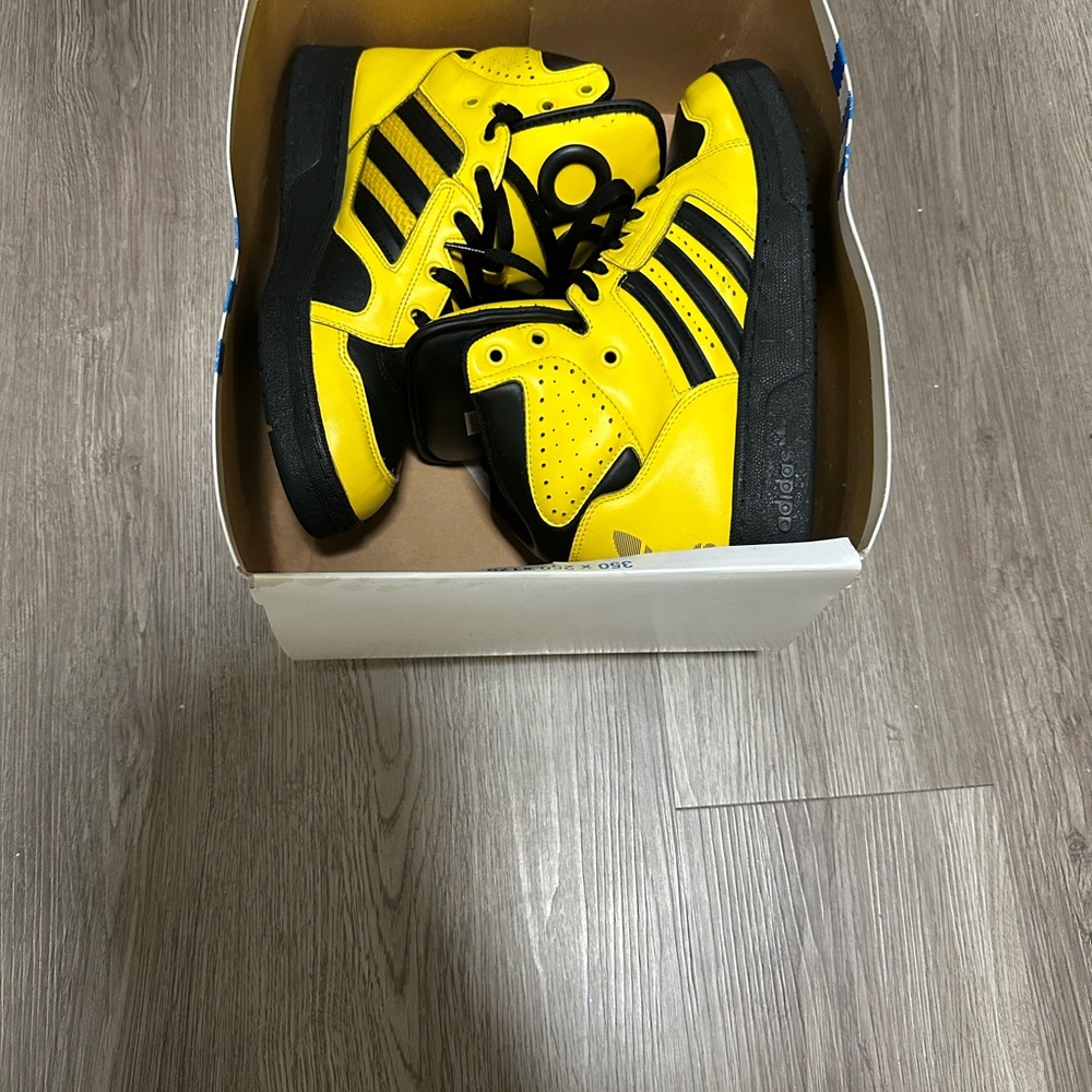 Adidas Bold Yellow and Black Sneakers